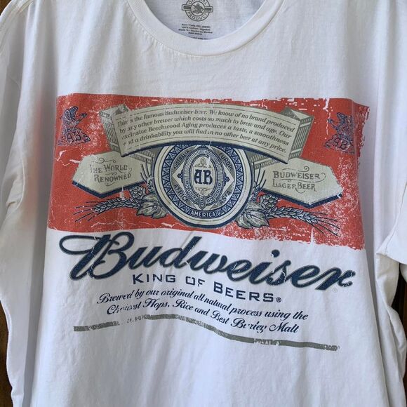 Budweiser King of  beer t shirt Size 2XL perfect for summer - Picture 2 of 6
